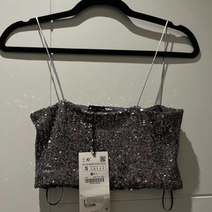 Zara Sequin Top - Perfect for New Years! - Brand New with Tag